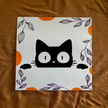 Calcomania Gato Asomandose Sticker Universal Decorativo Auto