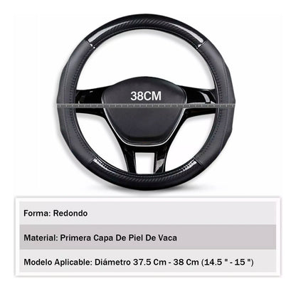 Funda Cubre Volante Fibra Carbono Gama Alta Redondo 38cm