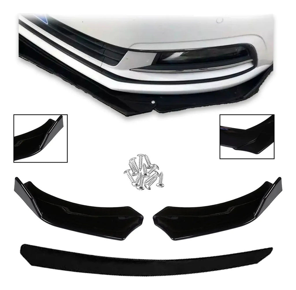 Lip Splitter Universal Plástico Facia Delantero 3 Piezas