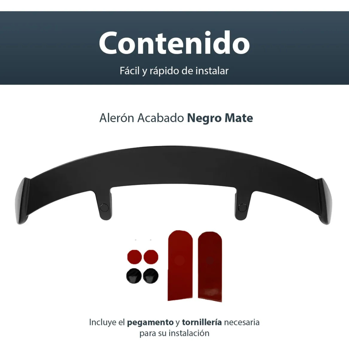 Aleron Mate Hatchback Spoiler Cola Pato Embellecedor Cajuela