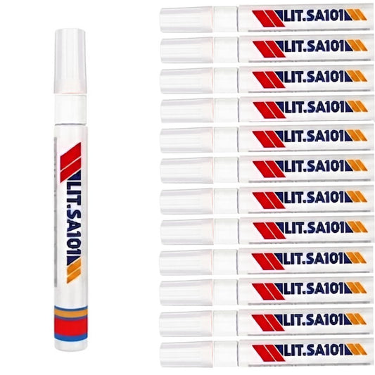 12 Piezas Plumon Pintura Marcador Llanta Letra Moto Carro