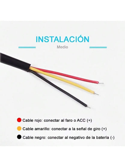 Par Tira Led Drl Flexible Direccional Secuencial Auto/Moto 60cm Compatibilidad Universal 12V impermeable IP65