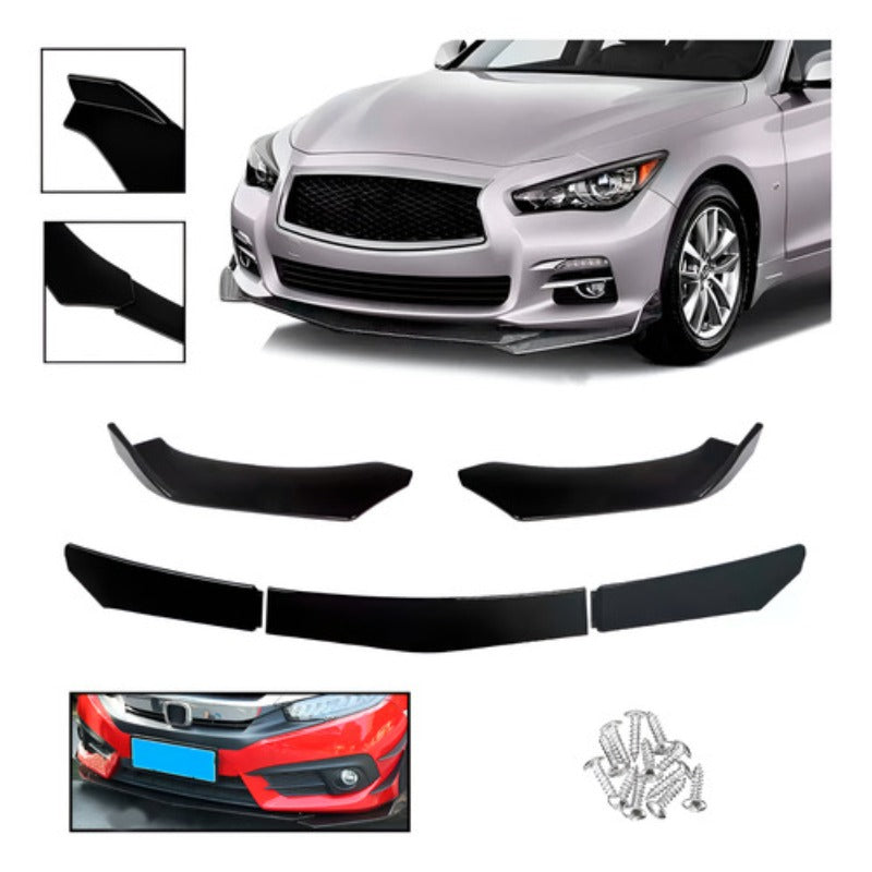 Lip 5pzs Splitter Delantero Universal Pico Facia Plastico
