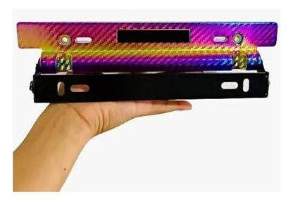 Porta Placa Tornasol Universal Doble Ajuste Matricula Jdm