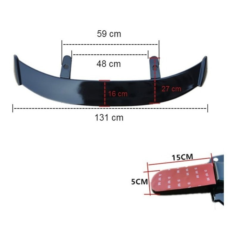 Aleron Hatchback Sport Fibra Carbono Embellecedor Universal