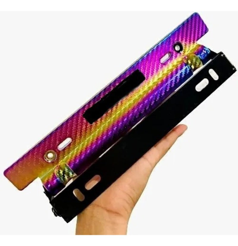 Porta Placa Tornasol Universal Doble Ajuste Matricula Jdm