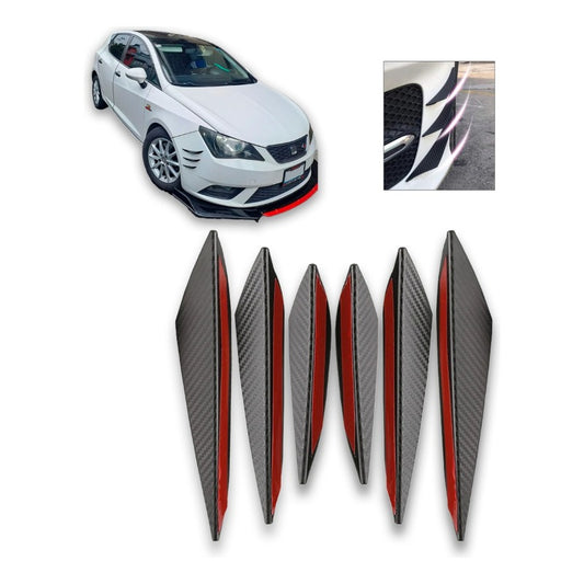 Aletillas Facia Canards Spoiler Bumper Universal 6 Piezas
