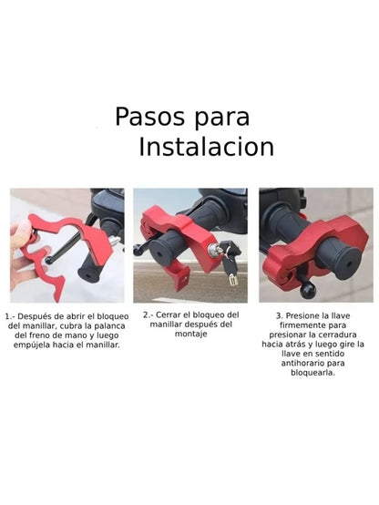 Candado Moto Bloqueo Acelerador Manillar Freno Antirrobo