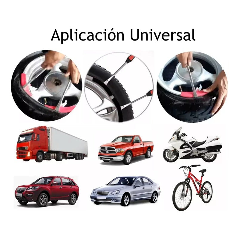 Kit Palanca Desmontar Llantas Extractor 38pz Auto Moto