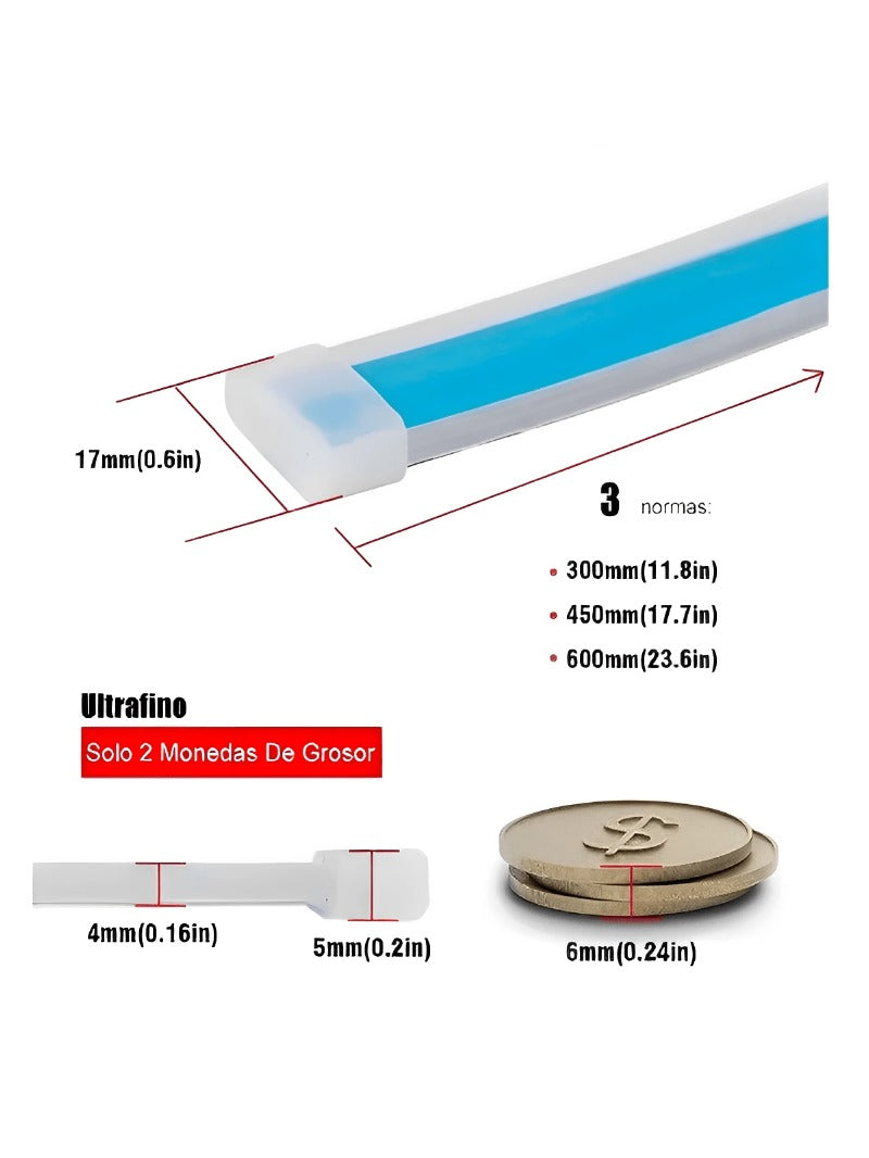Par Tira Led Drl Flexible Direccional Secuencial Auto/Moto 60cm Compatibilidad Universal 12V impermeable IP65