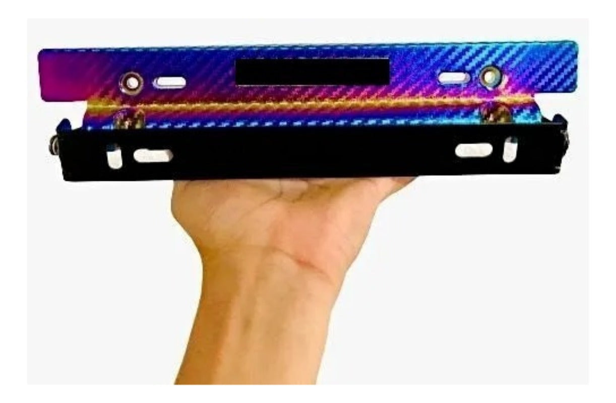 Porta Placa Tornasol Universal Doble Ajuste Matricula Jdm