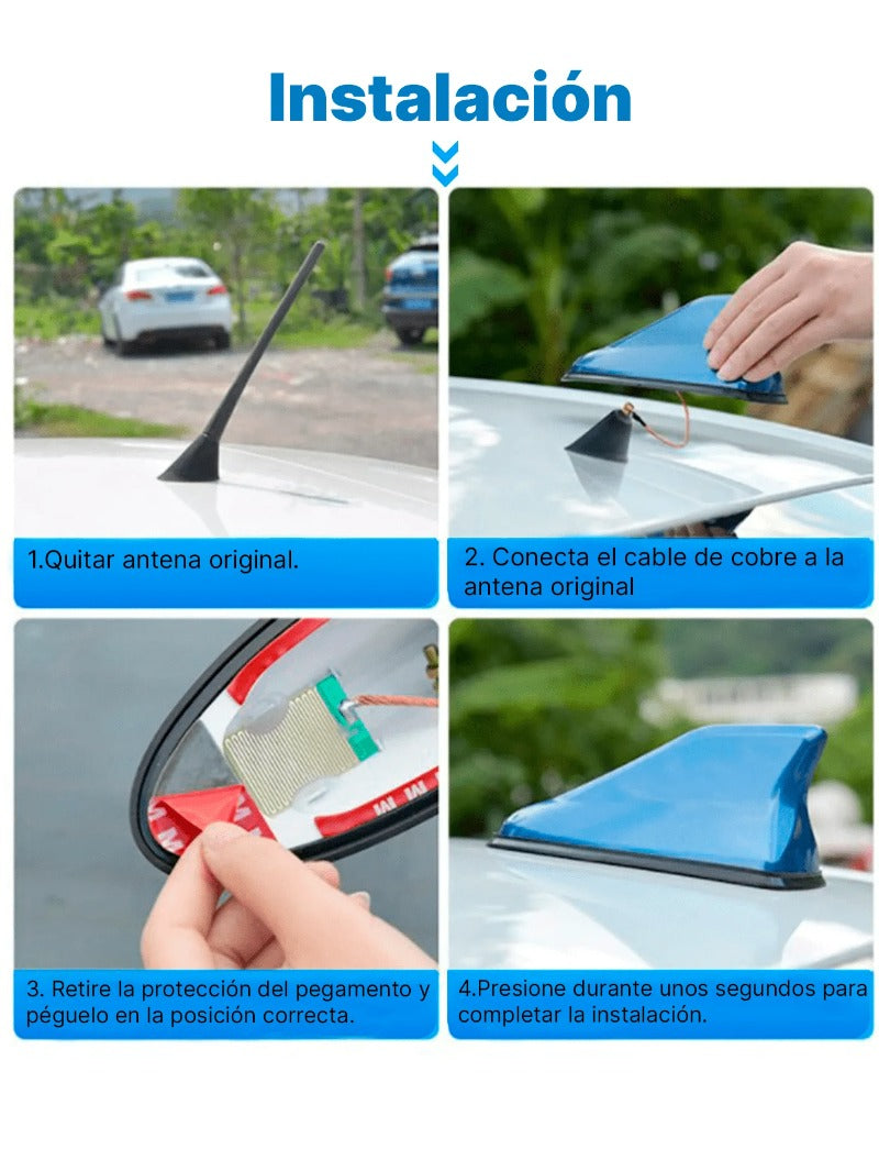 Vmingo Antena Aleta Tiburon Universal Radio Fm/am Señal Estereo Vmingo Mexico