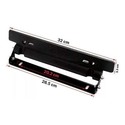 Porta Placa Universal Doble Ajuste Posiciones Matricula Jdm