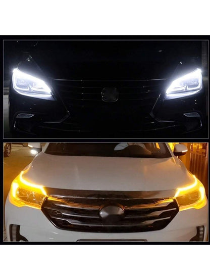 Par Tira Led Drl Flexible Direccional Secuencial Auto/Moto 60cm Compatibilidad Universal 12V impermeable IP65
